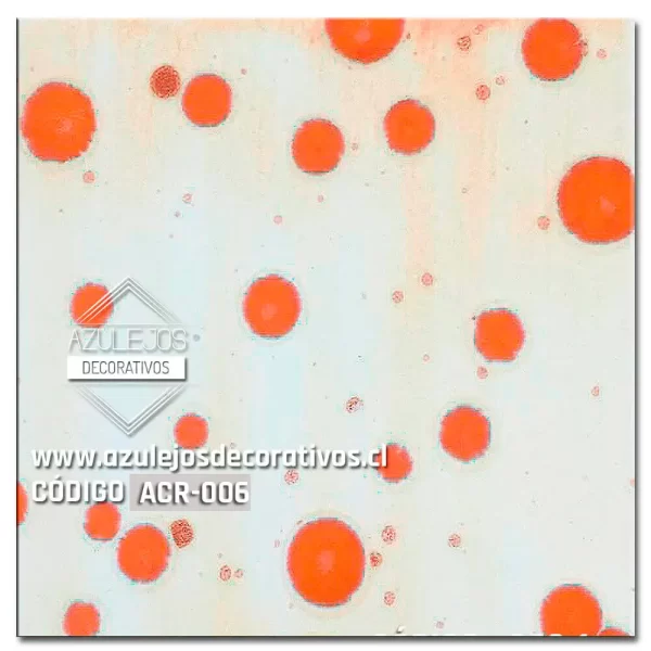 Blanco con cristales naranjos