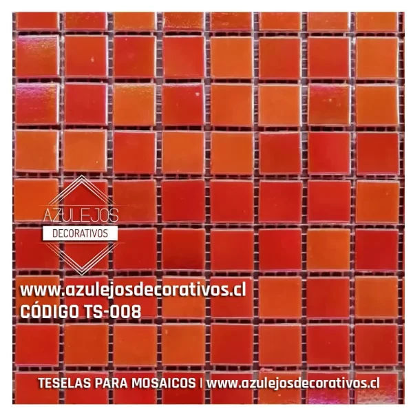 Teselas Vítreas Rojo Grande