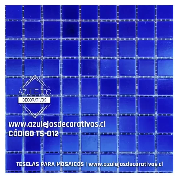 Teselas Vítreas Azul Oscuro Grande