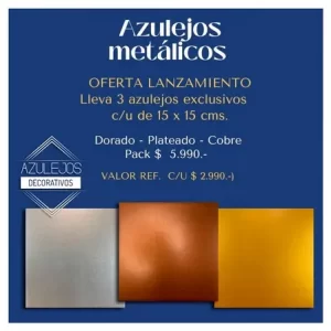 Pack Azulejos metálicos
